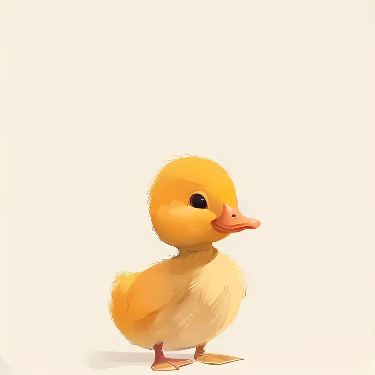 Charming Yellow Duck Illustration
