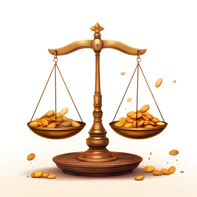 Golden Scales with Coins