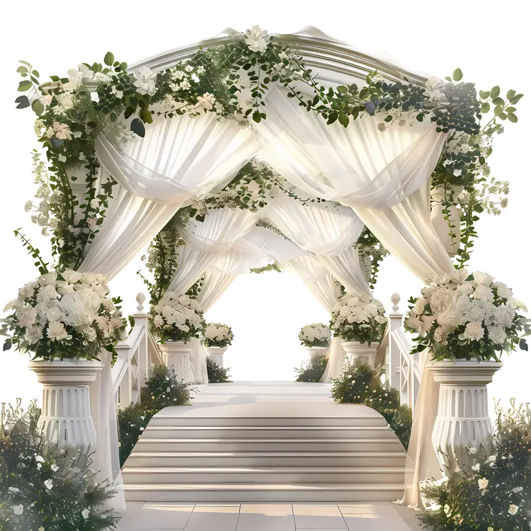 Beautiful Wedding Arch with Flowers