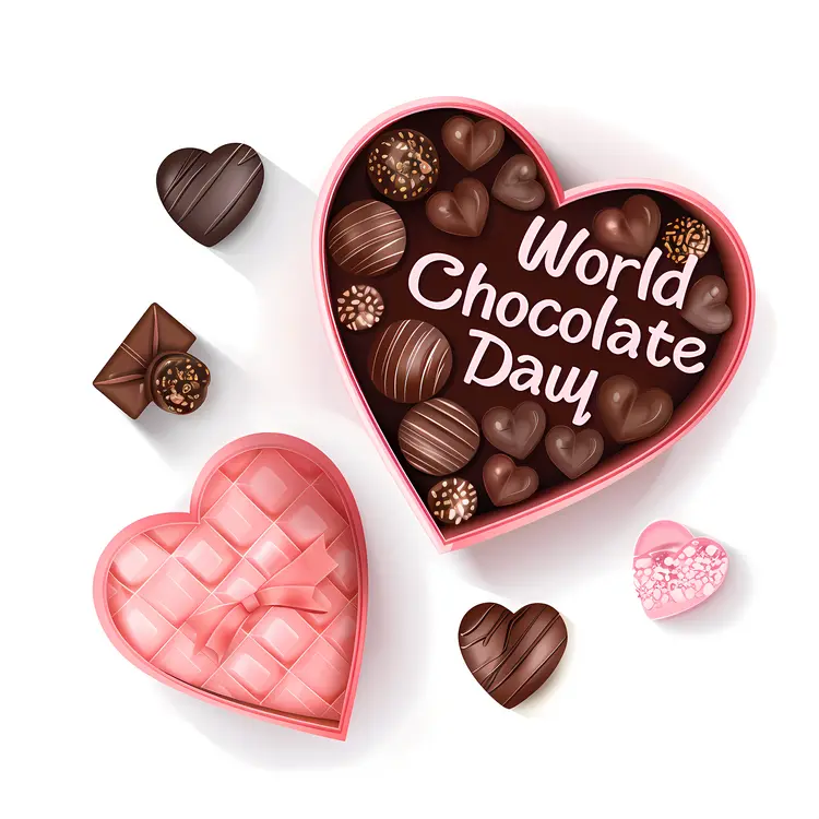 Heart-shaped Chocolates for World Chocolate Day
