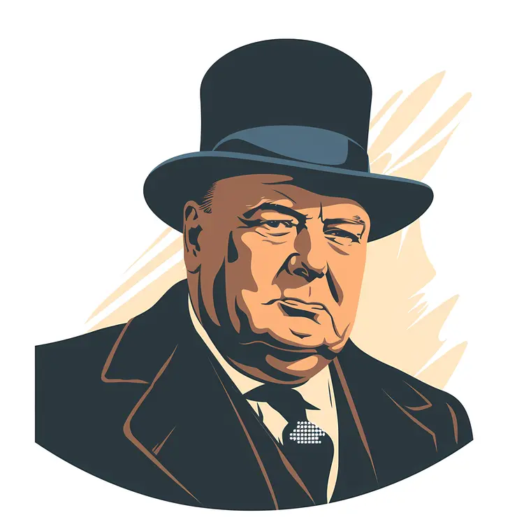 Man with Hat and Suit