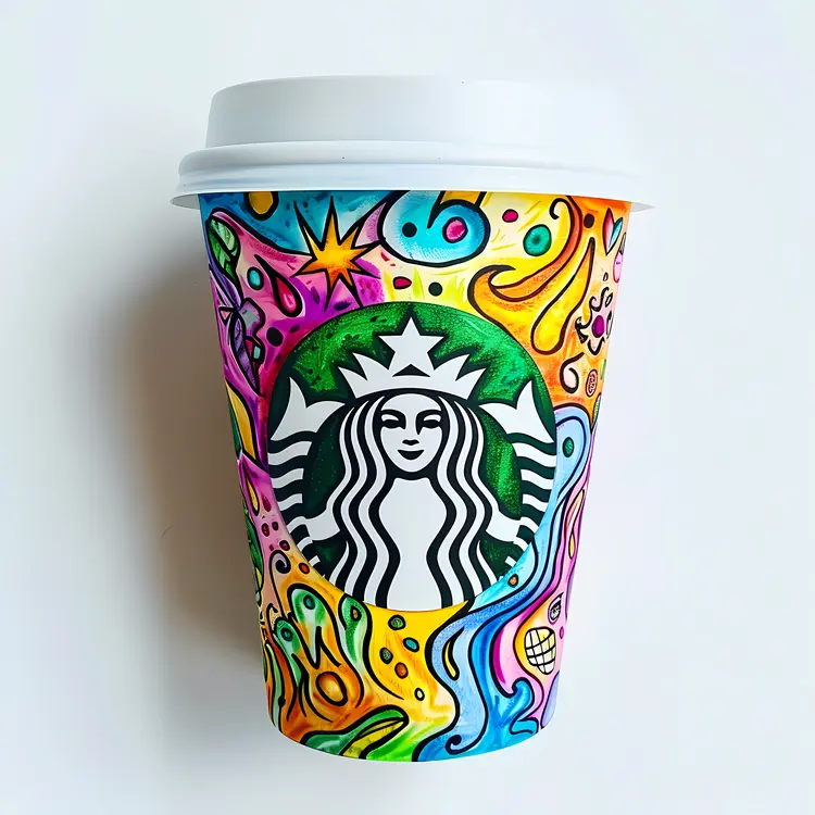 Colorful Artistic Starbucks Cup