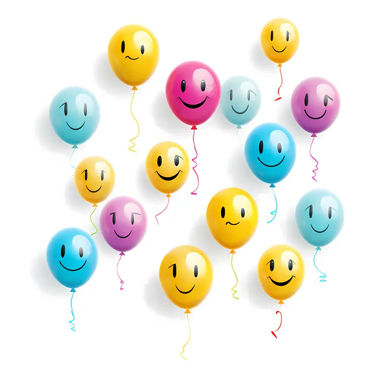 Assorted Smiley Balloons