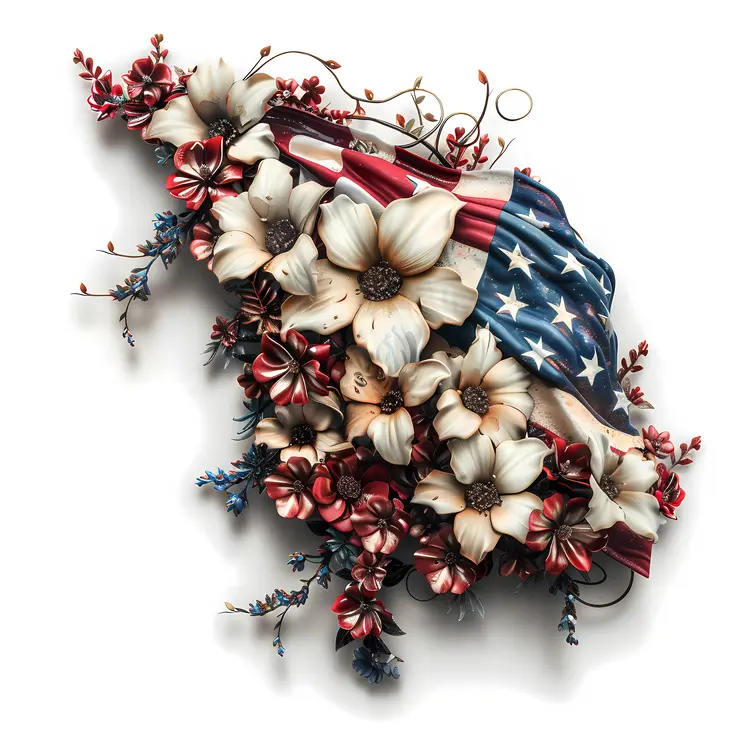 Patriotic Flower Arrangement