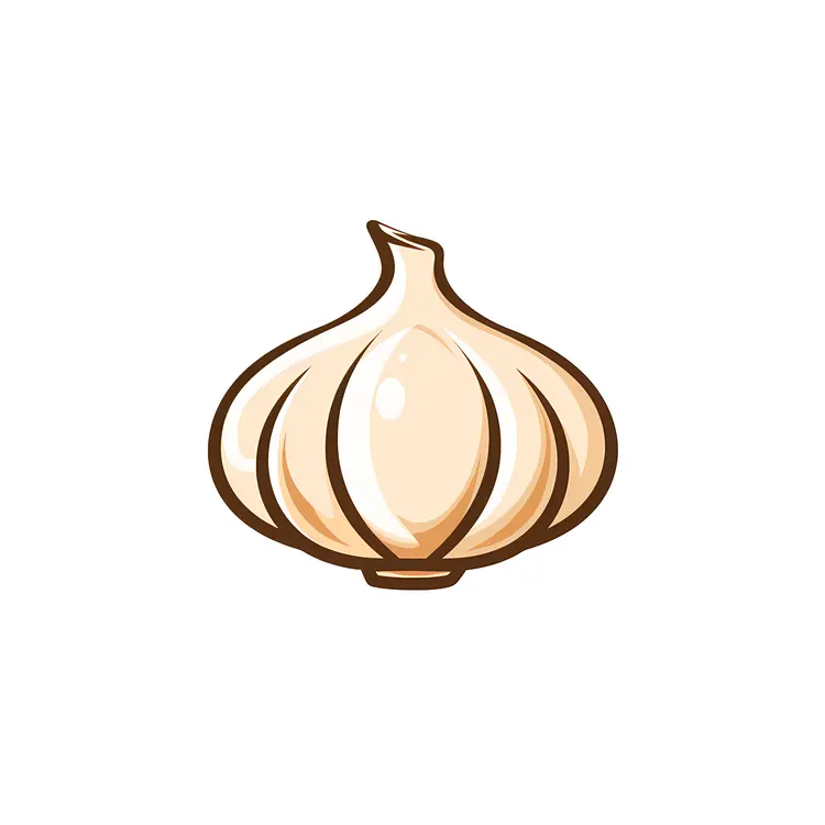 Cartoon Garlic Bulb