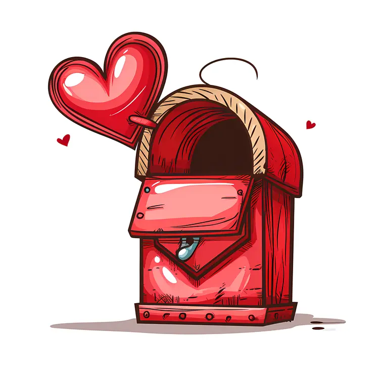 Heart Symbol on a Mailbox for Valentine's Day