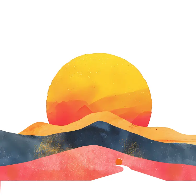 Sunset Over Hills