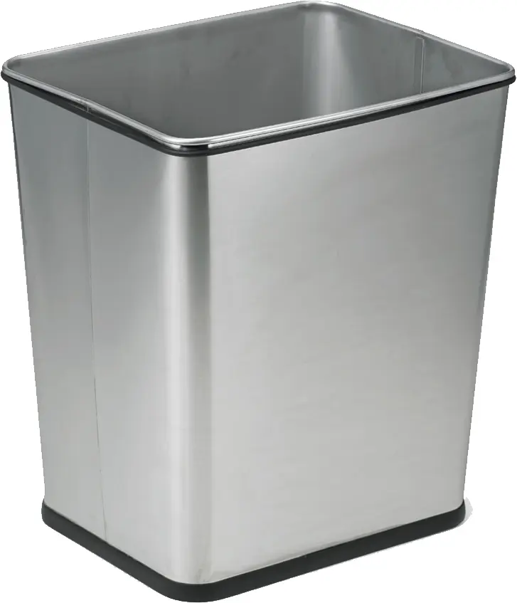 Silver Trash Bin for Waste Disposal