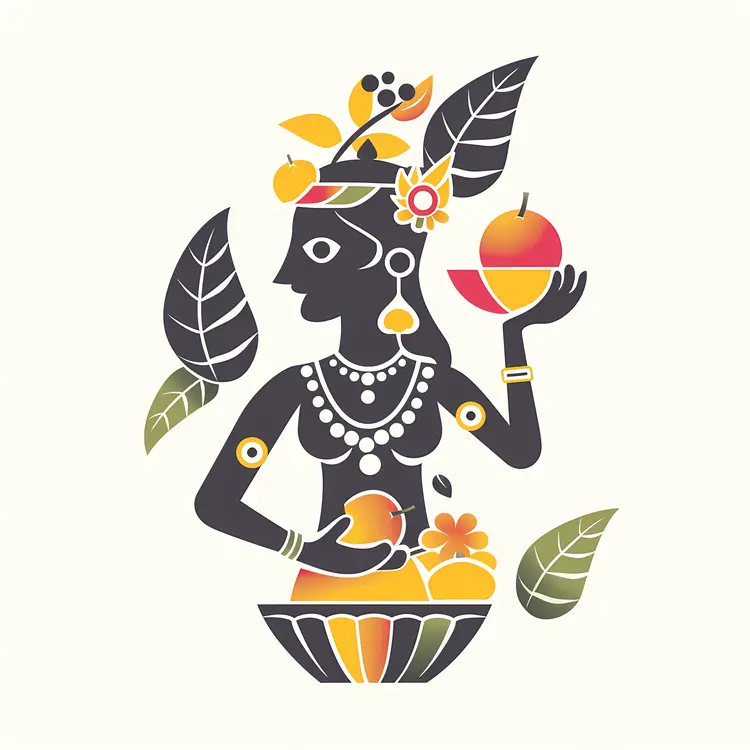 Deity with Fruit and Leaves