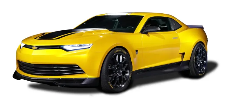 Sporty Yellow Muscle Car