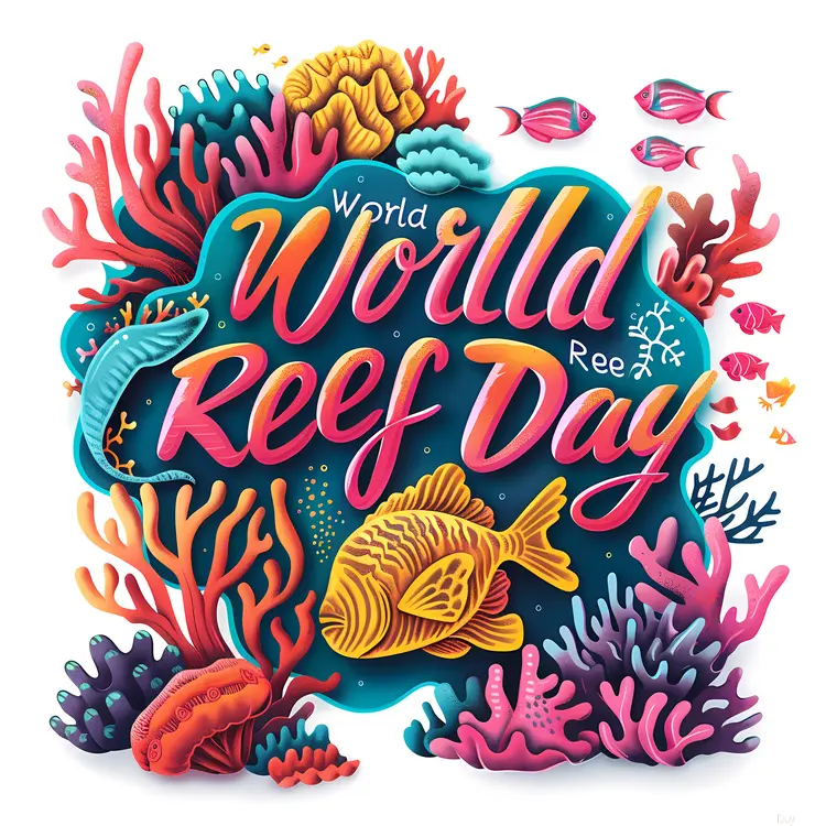 Colorful Coral and Fish for World Reef Day