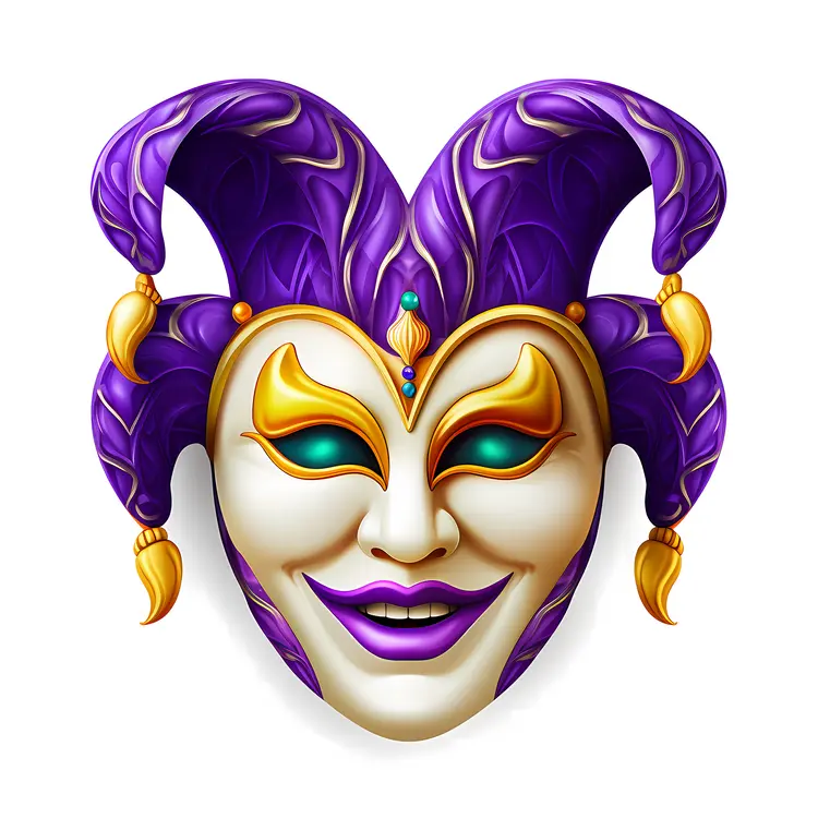 Jester Mask for Mardi Gras Celebration