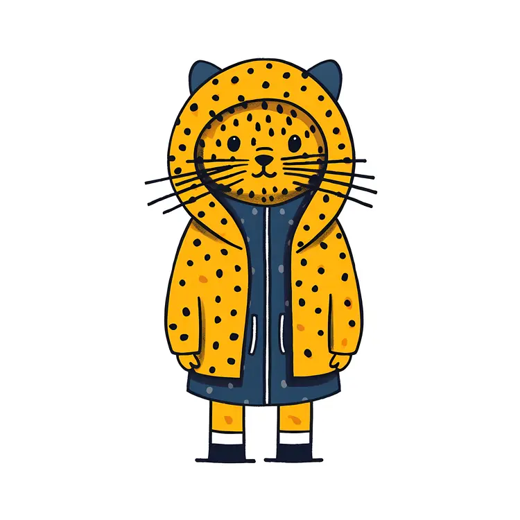 Leopard in a Cozy Yellow Coat