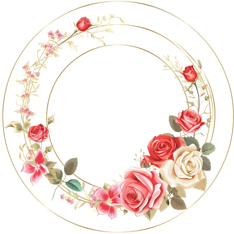 Floral Wreath with Roses