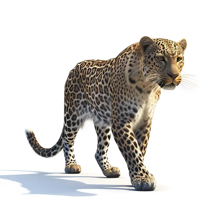 3D Leopard Walking