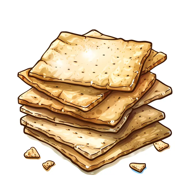 Stack of Square Crackers