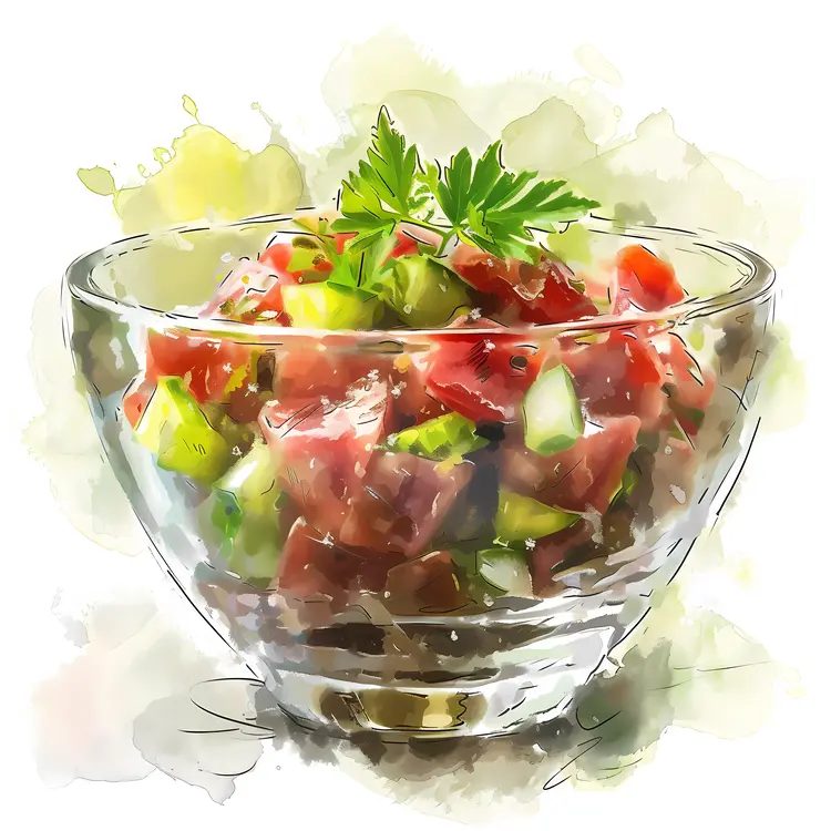 Fresh Vegetable Salad in a Bowl