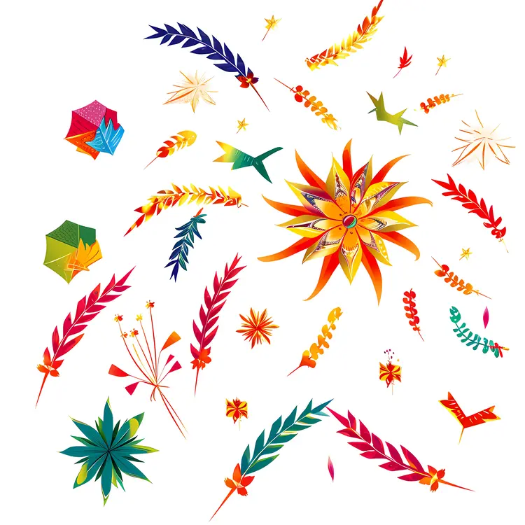 Colorful Festival Decorations