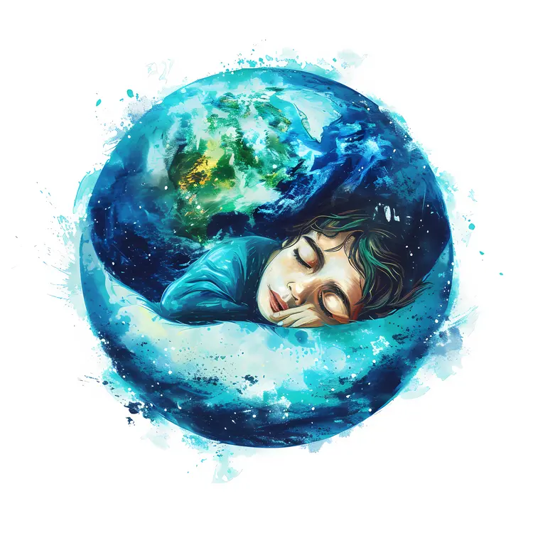 Child Sleeping Peacefully within Earth