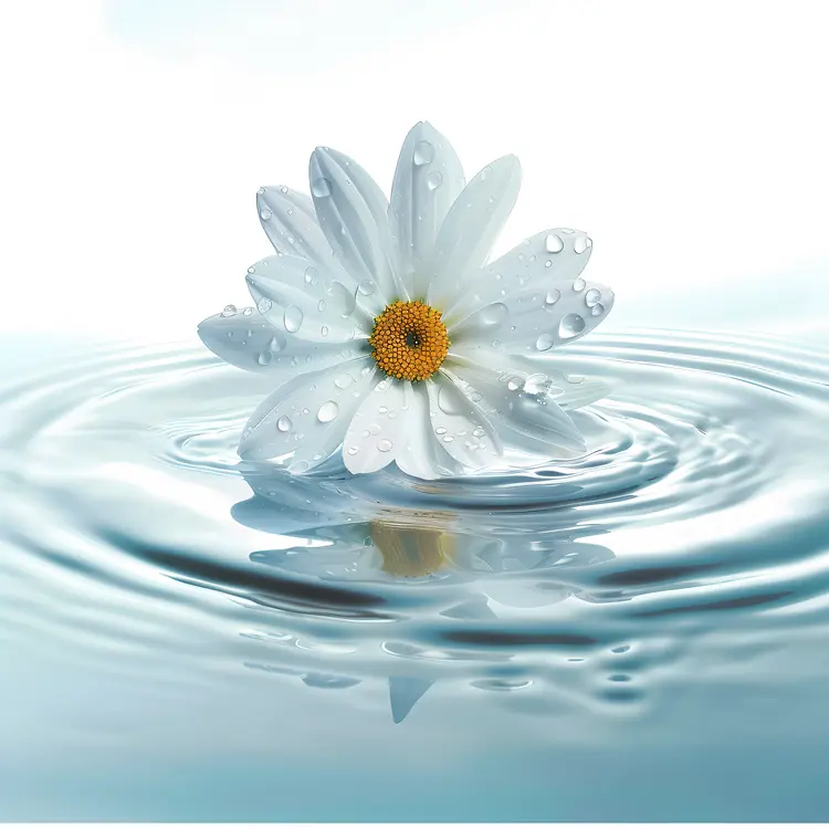White Flower on Water