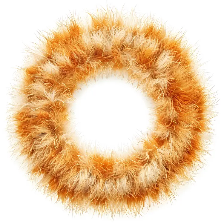 Orange Feather Wreath