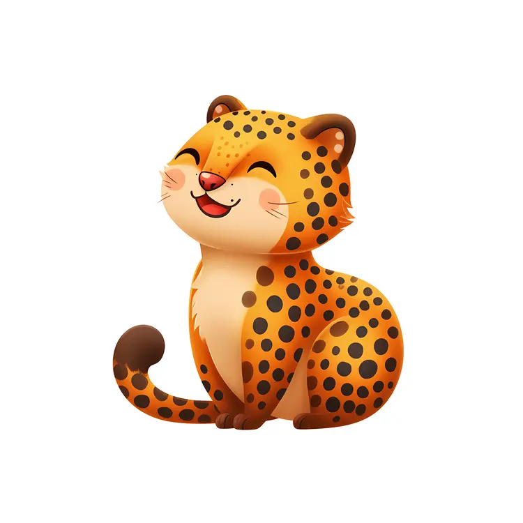 Cute Cartoon Leopard