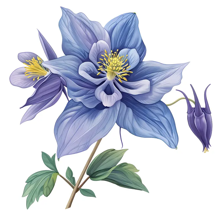 Purple Columbine with Buds