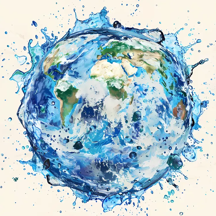 Earth Surrounded by Water