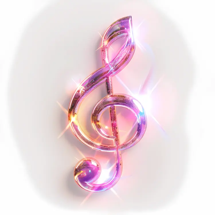 Sparkling Treble Clef Symbol