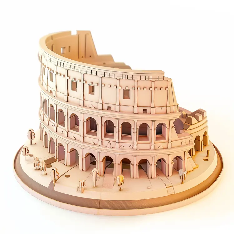 Wooden Colosseum Model