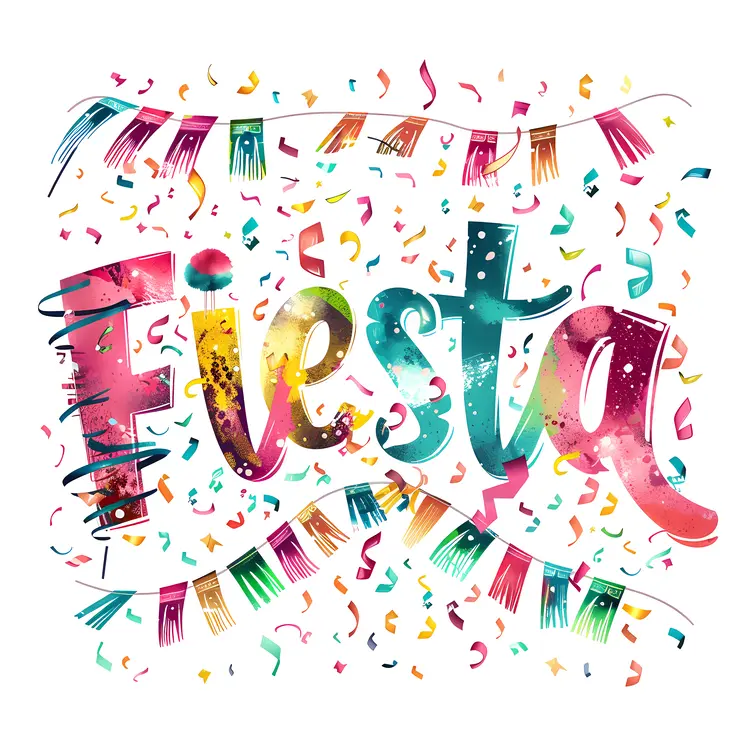 Colorful Fiesta Celebration Text