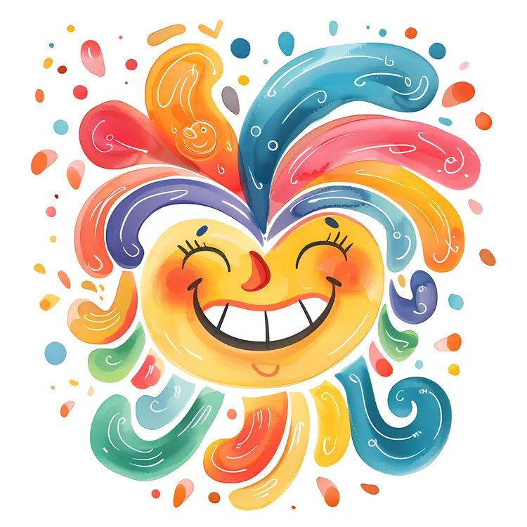 Colorful Happy Face Illustration