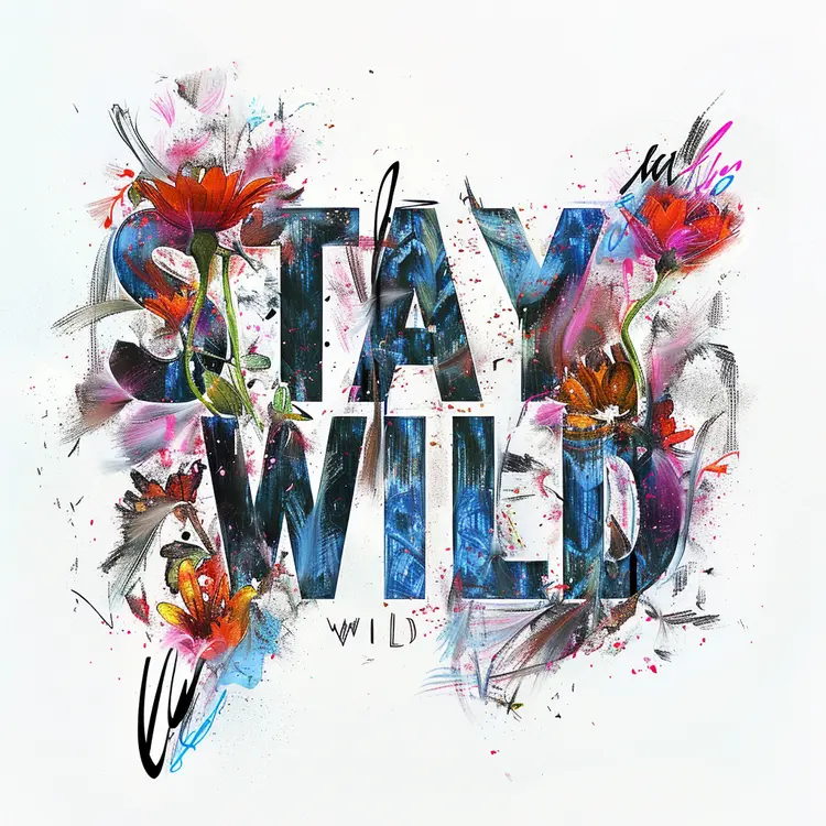 Stay Wild Floral Typography