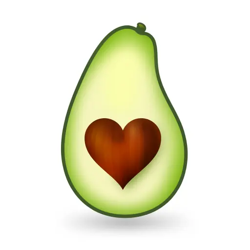 Avocado with Heart-shaped Seed