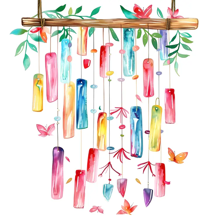 Colorful Wind Chimes for Garden