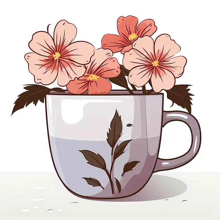 Pink Flowers in a Cup