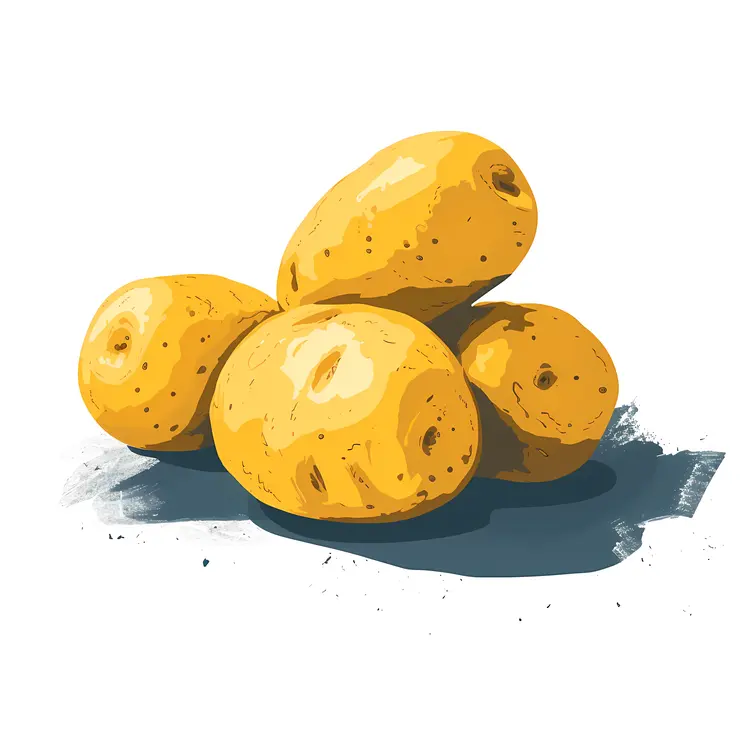 Yellow Potatoes Illustration