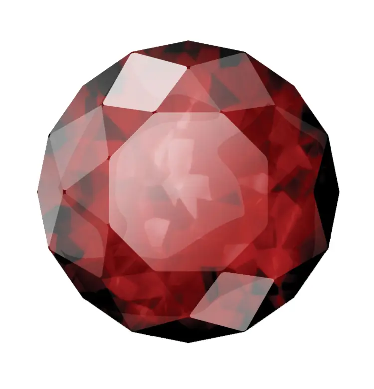 Shiny Red Gemstone Jewel