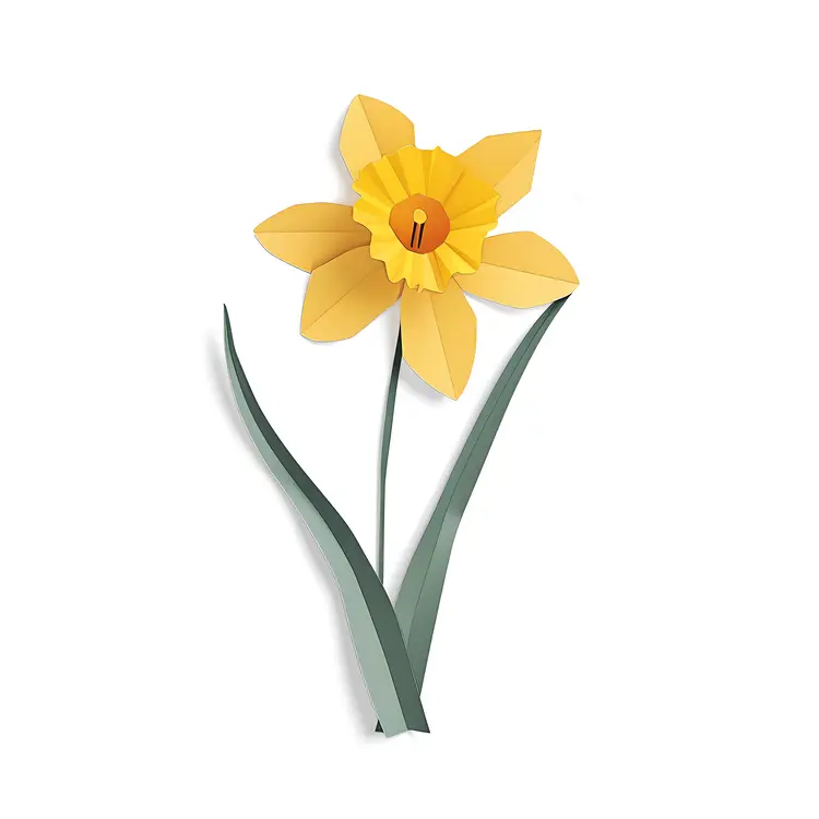 Handmade Paper Daffodil