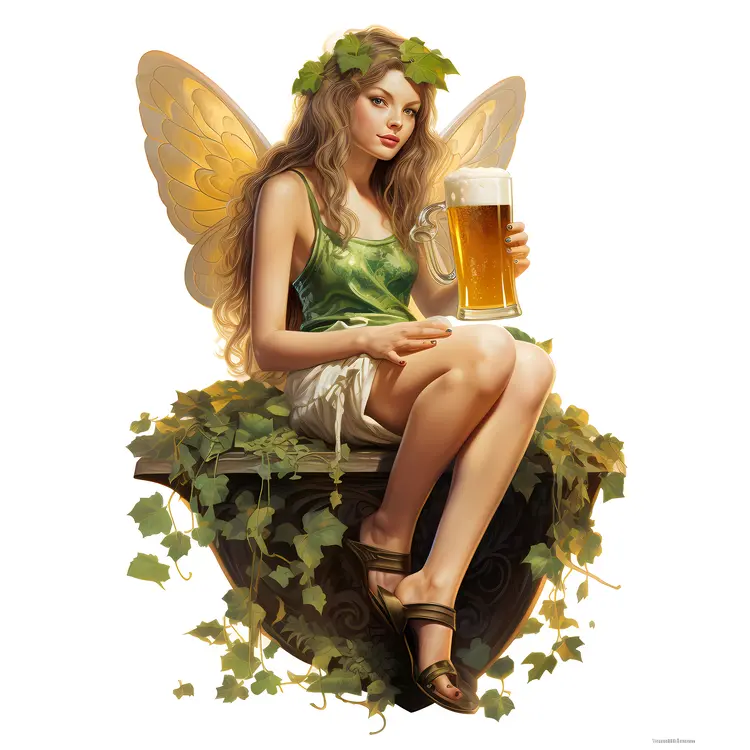 Fairy Holding a Beer Mug