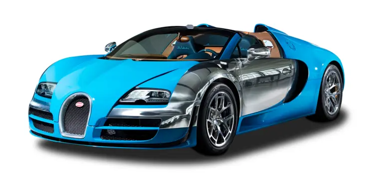 Blue and Silver Sports Car