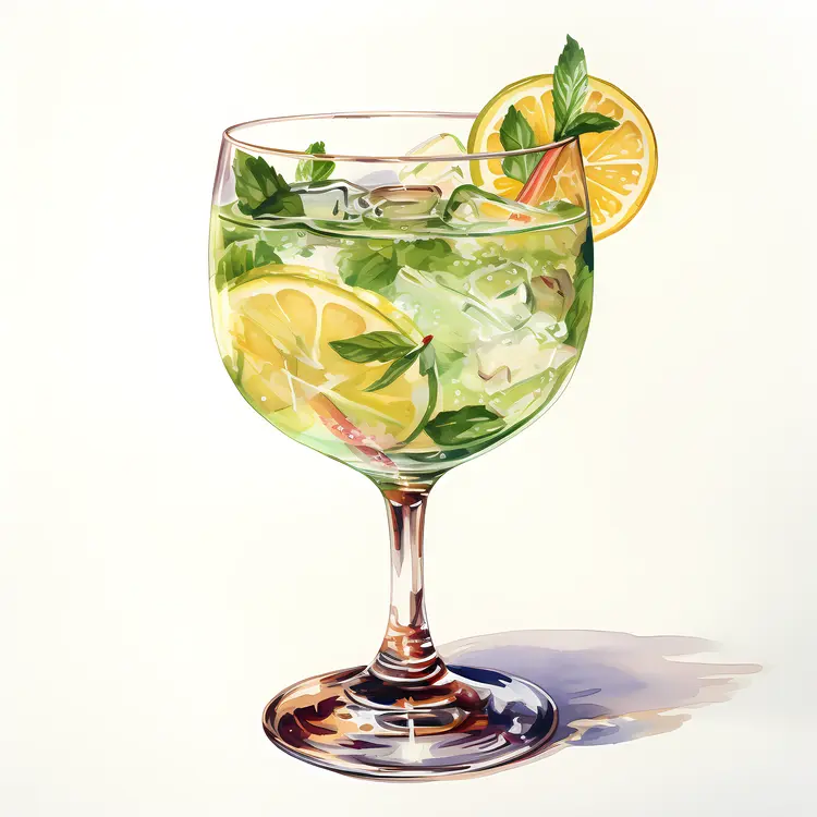 Green Drink with Lemon and Mint