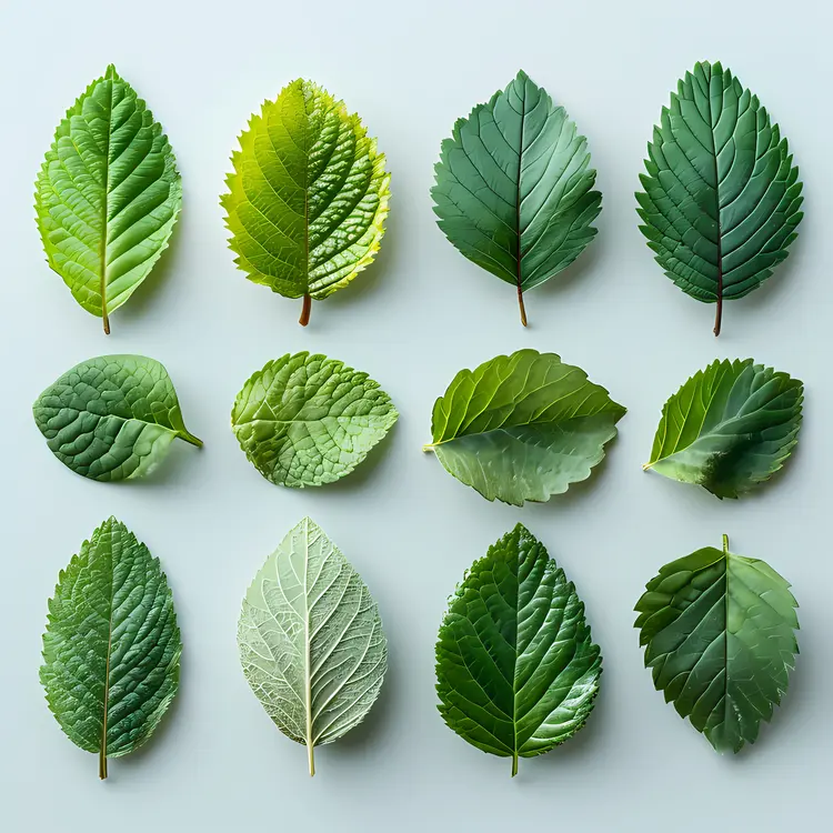 Collection of Various Green Leaves