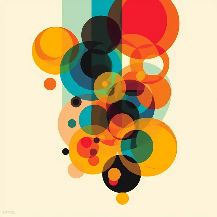 Abstract Colorful Circles Design
