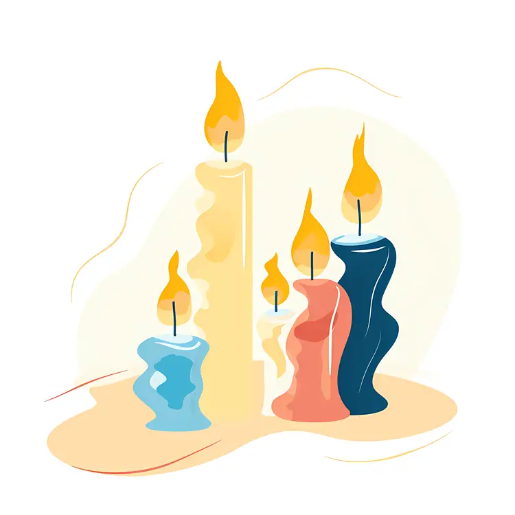 Colorful Melting Candles