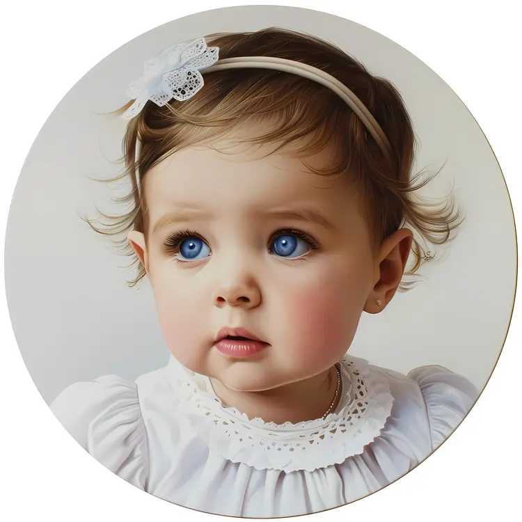 Innocent Baby Girl with Blue Eyes