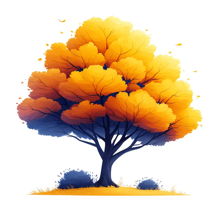 Beautiful Yellow Tree in Autumn