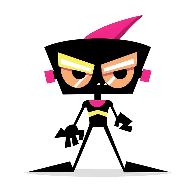 Cool Black Cartoon Character