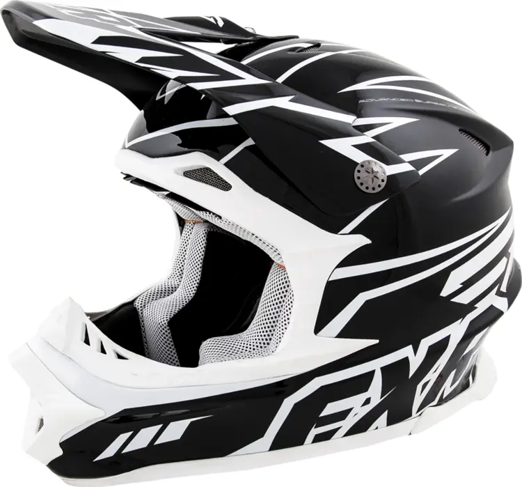 Black and White Motorcycle Helmet