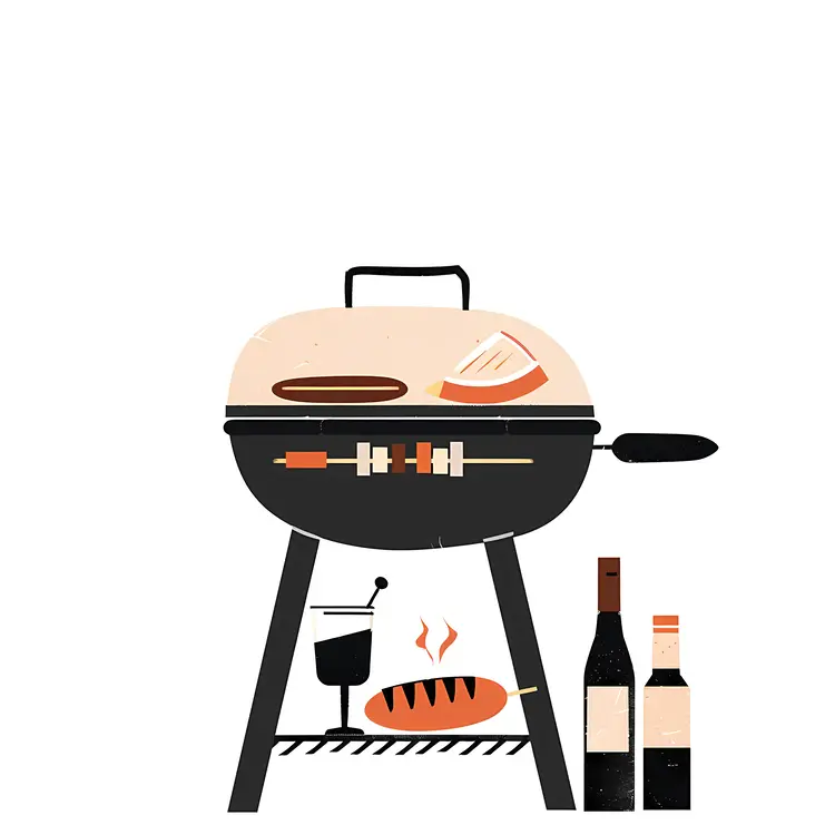 Simple Barbecue Grill Illustration